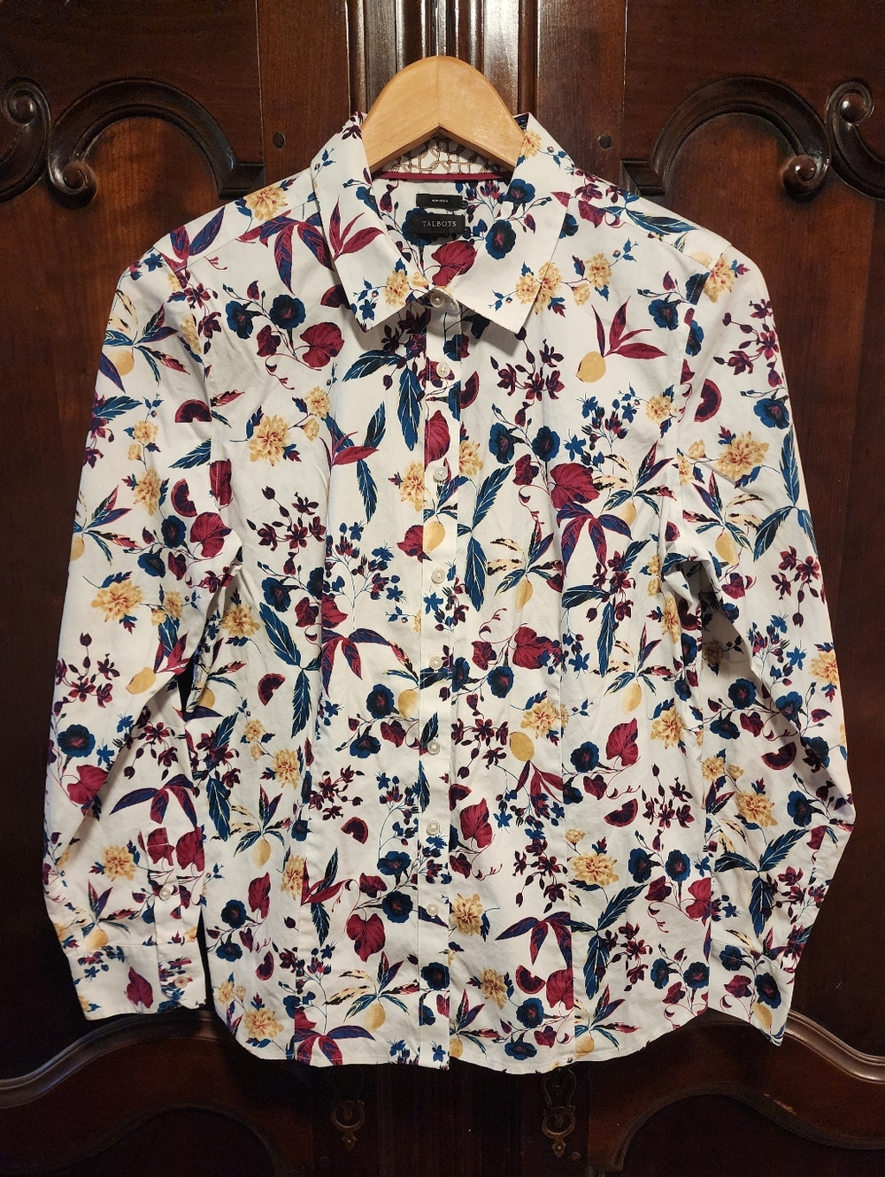 TALBOTS - Floral Citrus Blouse